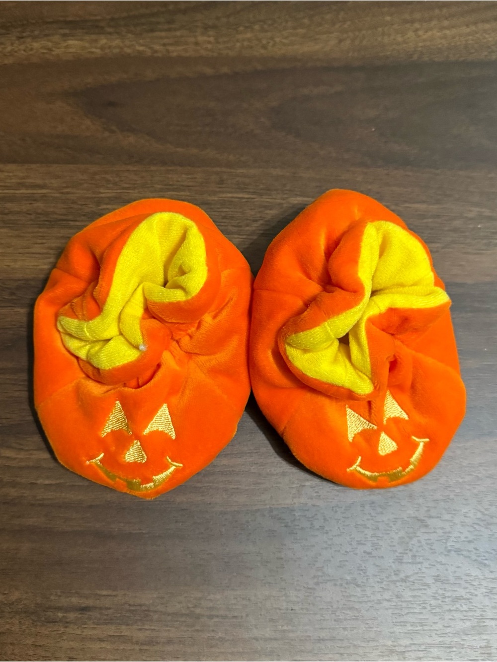 Baby boy pumpkin Halloween slippers